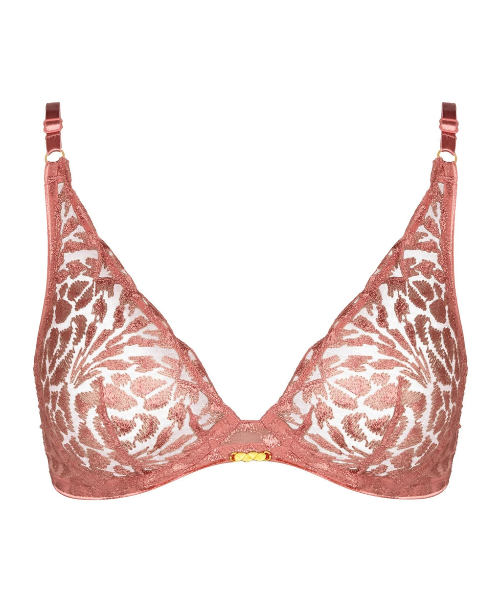 Underwired triangle bra